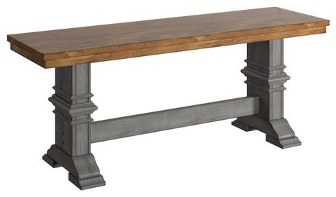 Arbor Hill Two-Tone Trestle Base Dining Bench - Traditional - Dining ... intended for Understanding the Appeal of the Arbor Hill Two-Tone Finish